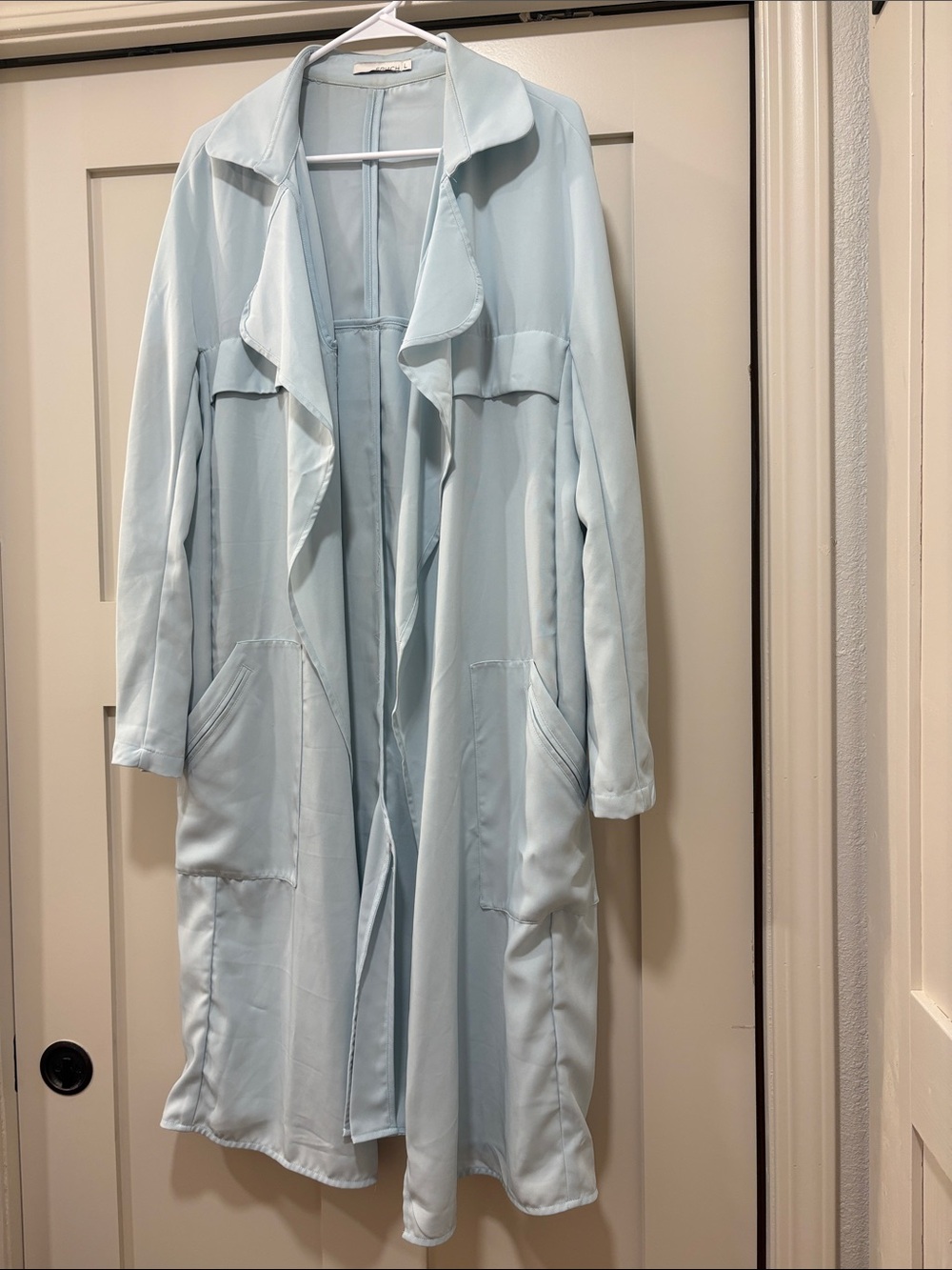 FRNCH Pale Blue Lightweight Duster